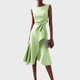 Sheila | Women's Asymmetric Draped Midi Dress