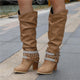 Pam | Women's Knee-High Boots - Slouchy Block Heel
