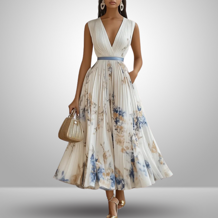 Maureen | Flowy Sleeveless Summer Maxi Dress