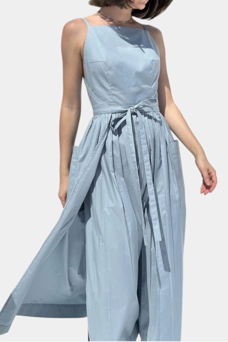 Women's Strapless Side-Lace-Up Long Dress