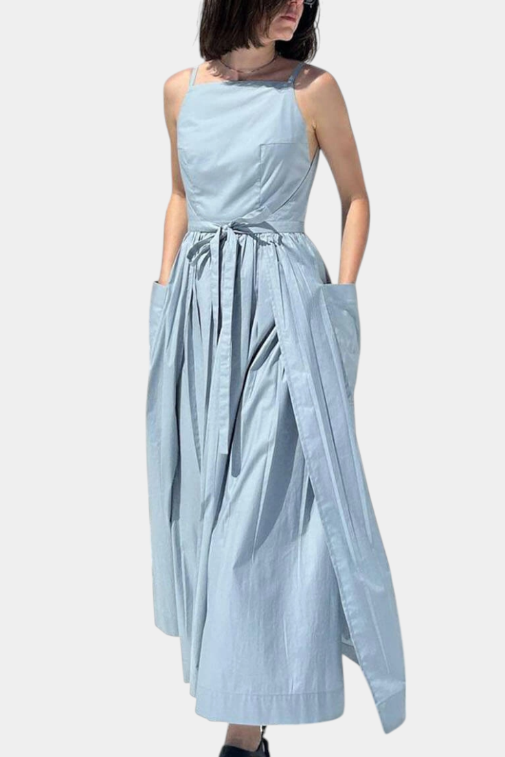 Women's Strapless Side-Lace-Up Long Dress