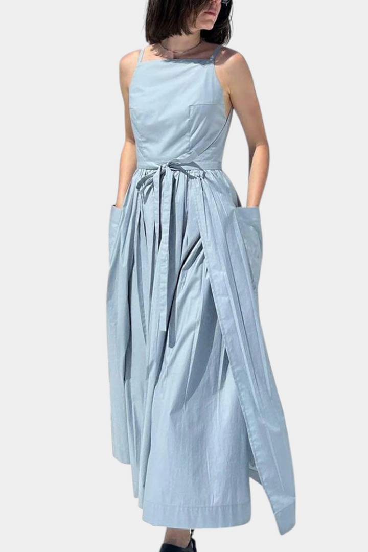 Women's Strapless Side-Lace-Up Long Dress