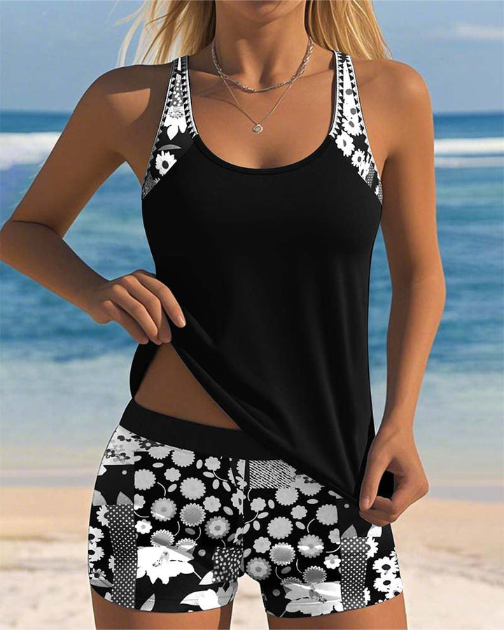 Melanie | Women's Two-Piece Swimsuit with Floral Pattern