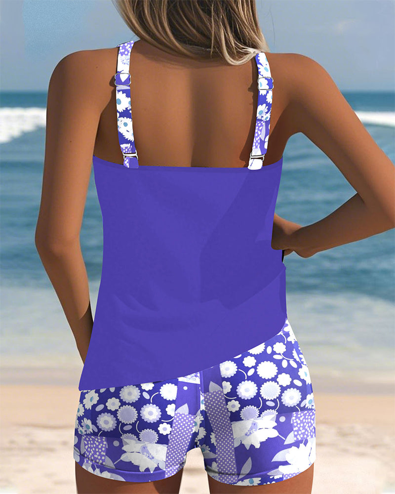 Women's Slimming Tankini Swimsuit Set