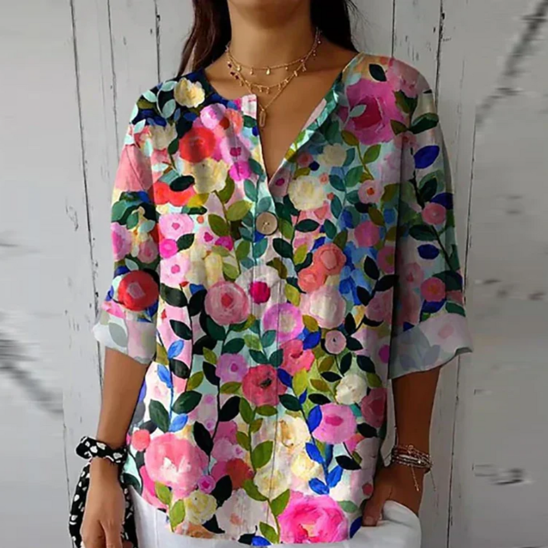 Arlene | Women's Floral Print Blouse Fb0834