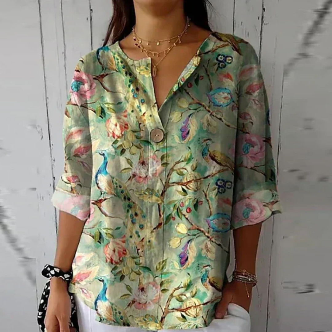 Arlene | Women's Floral Print Blouse Fb0834