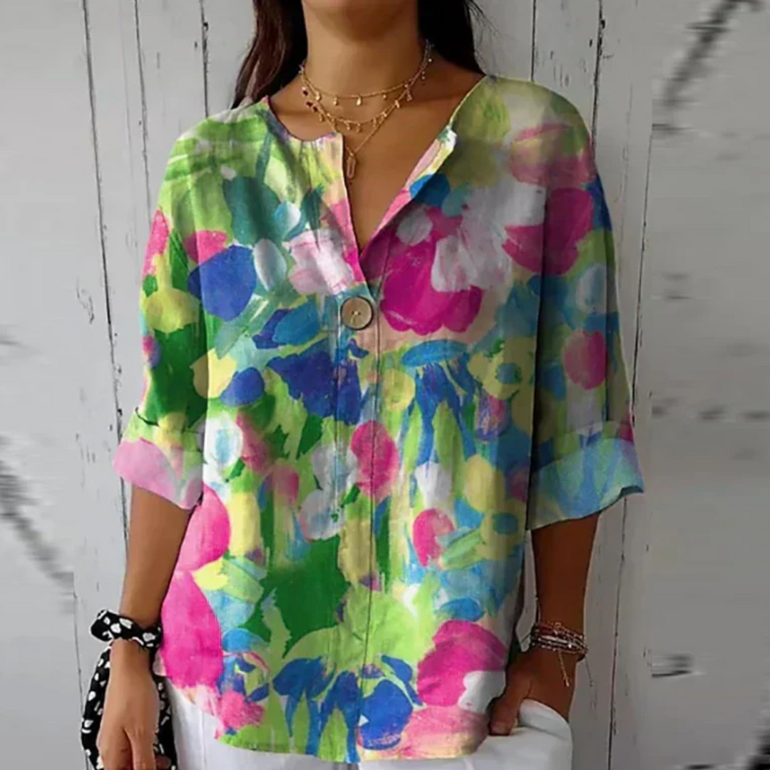 Arlene | Women's Floral Print Blouse Fb0834