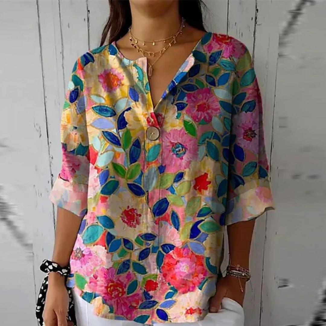 Arlene | Women's Floral Print Blouse Fb0834