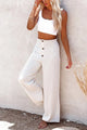 Sharon | High-Waisted Trousers with Smocked Waist Bottom Collection