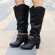 Pam | Women's Knee-High Boots - Slouchy Block Heel