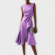 Sheila | Women's Asymmetric Draped Midi Dress