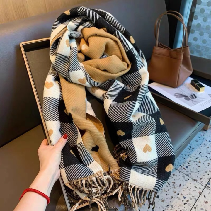 ZOLANI | Plaid Tassel Scarf