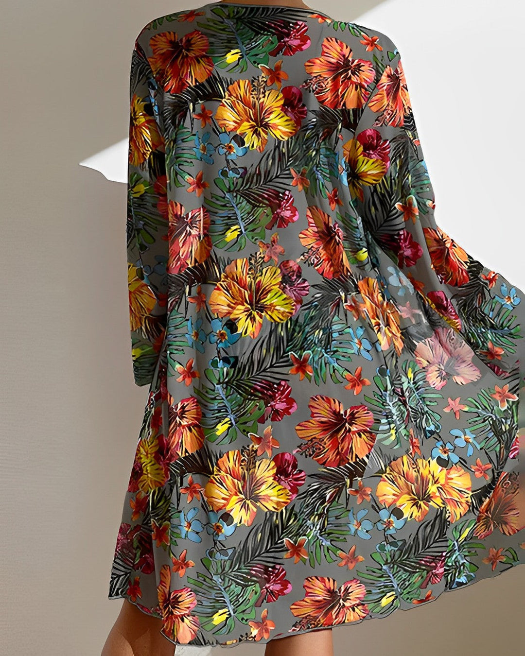 Women's Tropical Print Bikini Set with Cover-Up Swimwear Sale