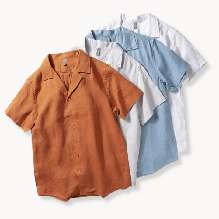 Men's Camp Collar Linen Shirt