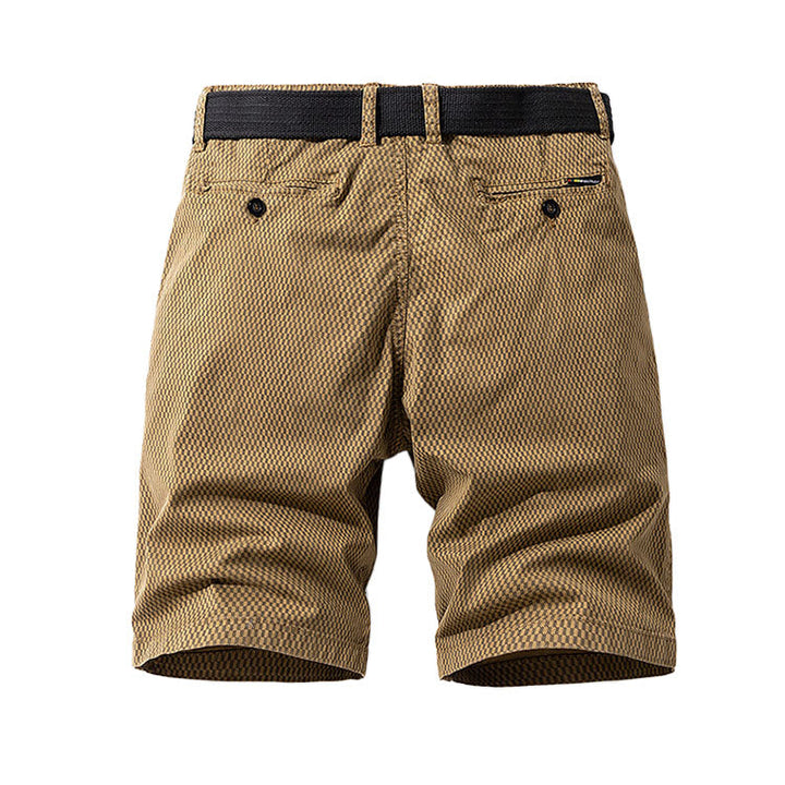 Men's Checkered Belt Short