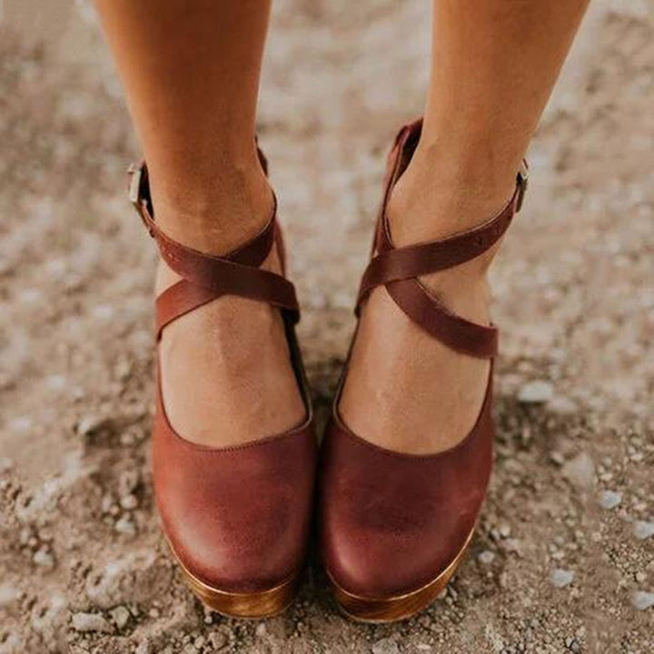 Women's Wedge Heels with Ankle Strap Sandal