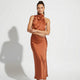 Women's Satin Skirt with Signature Detail