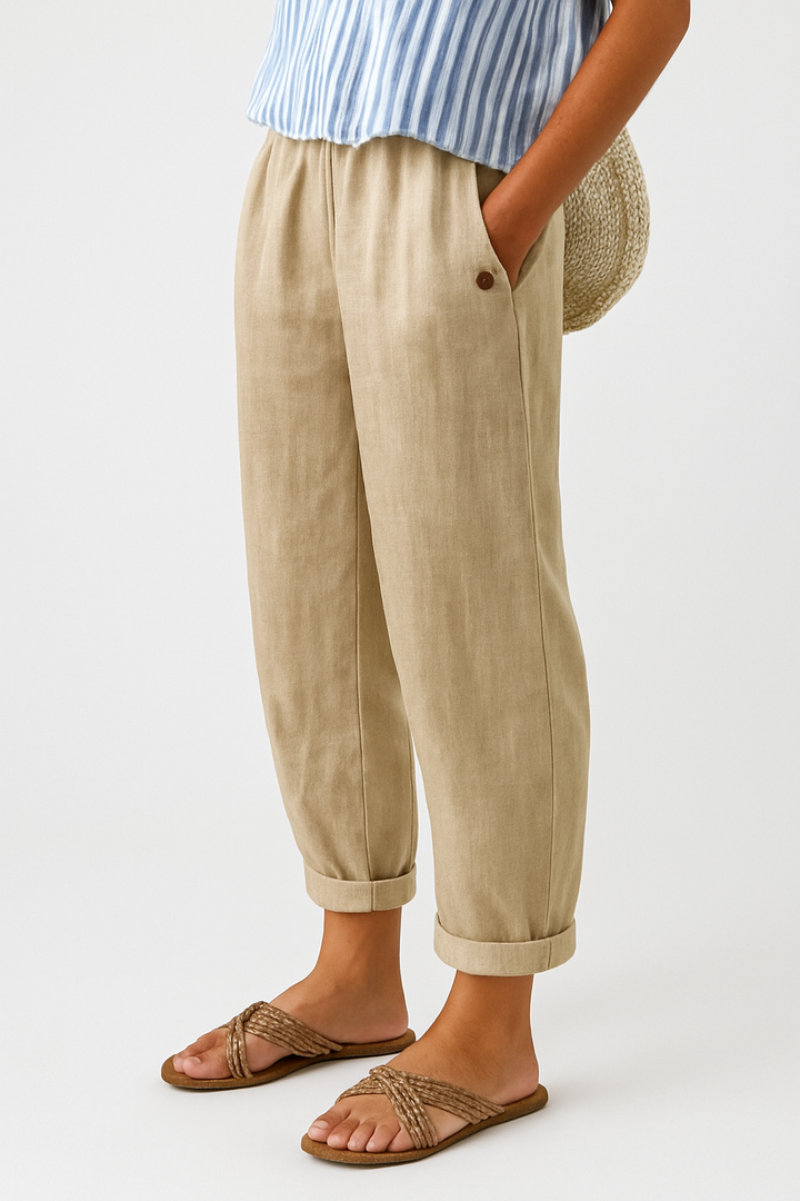 Wanda | Women's Straight-Leg Pants with Side Pockets