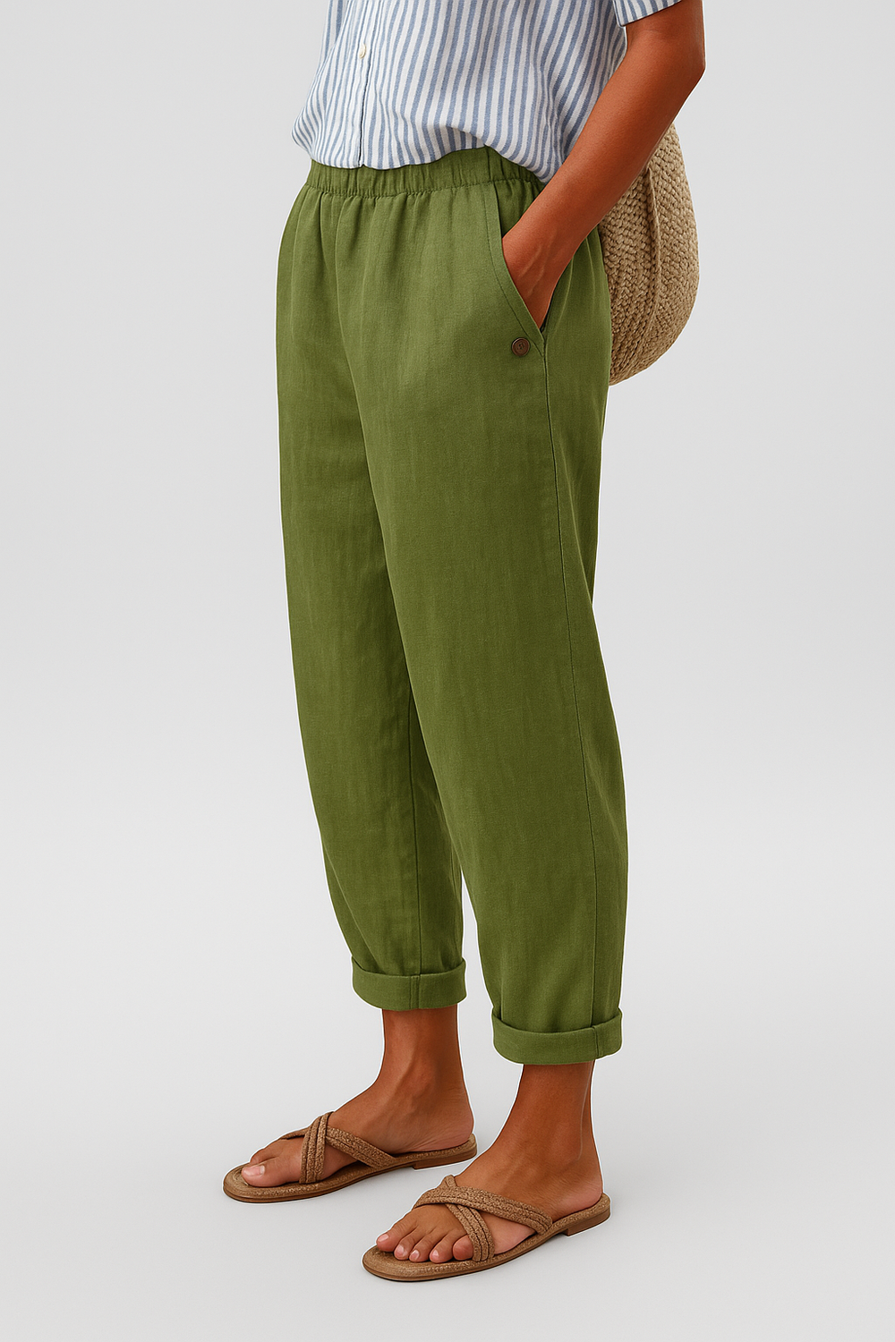 Wanda | Women's Straight-Leg Pants with Side Pockets
