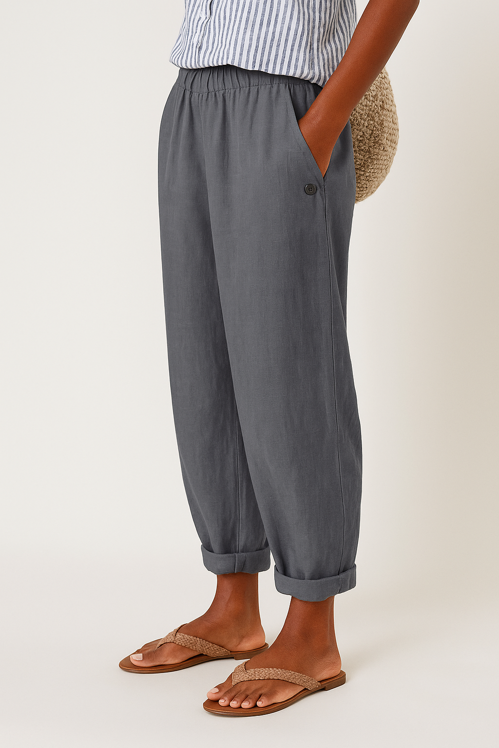 Wanda | Women's Straight-Leg Pants with Side Pockets