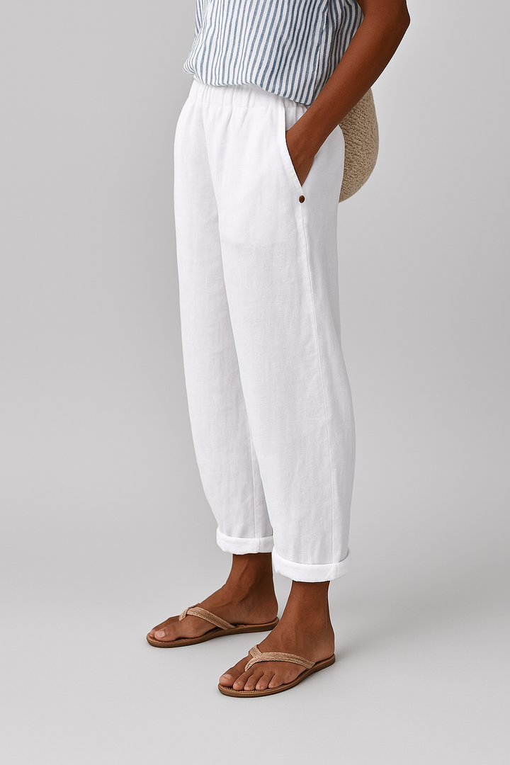 Wanda | Women's Straight-Leg Pants with Side Pockets