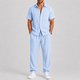 Men's Summer Set with Shirt and Wide-Leg Trousers