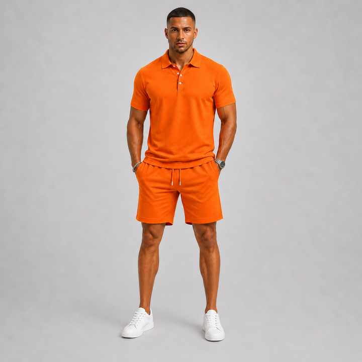 Men's Summer Sports Set in Polo and Shorts