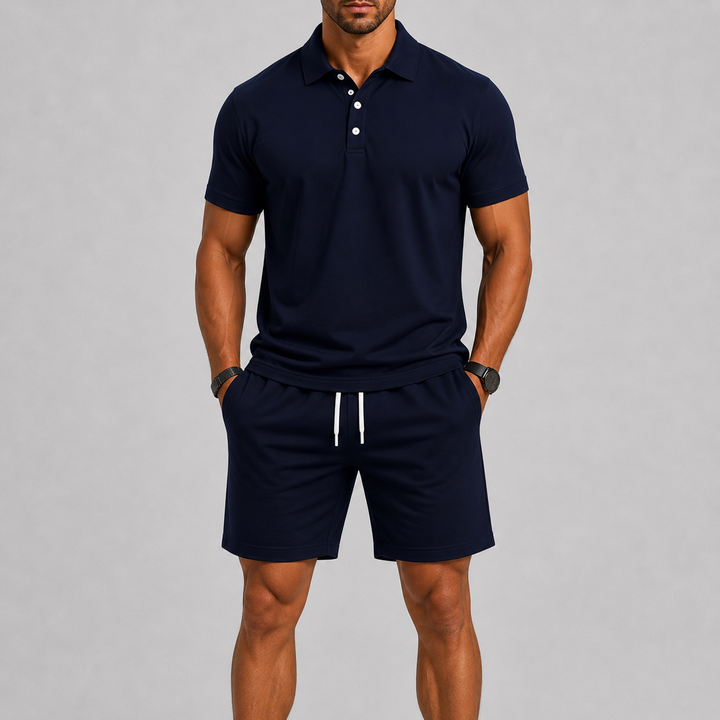 Men's Summer Sports Set in Polo and Shorts