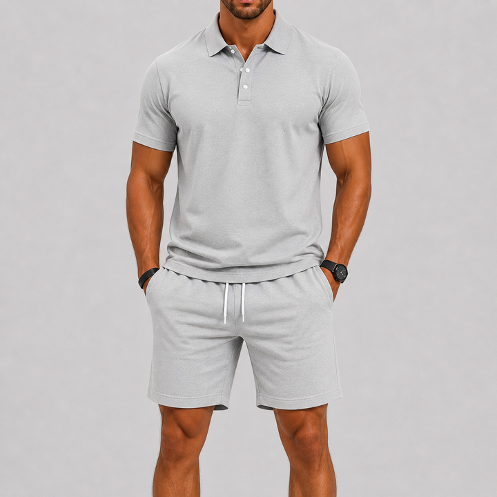 Men's Summer Sports Set in Polo and Shorts
