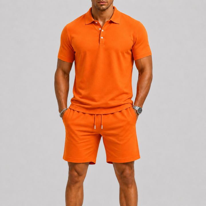Men's Summer Sports Set in Polo and Shorts