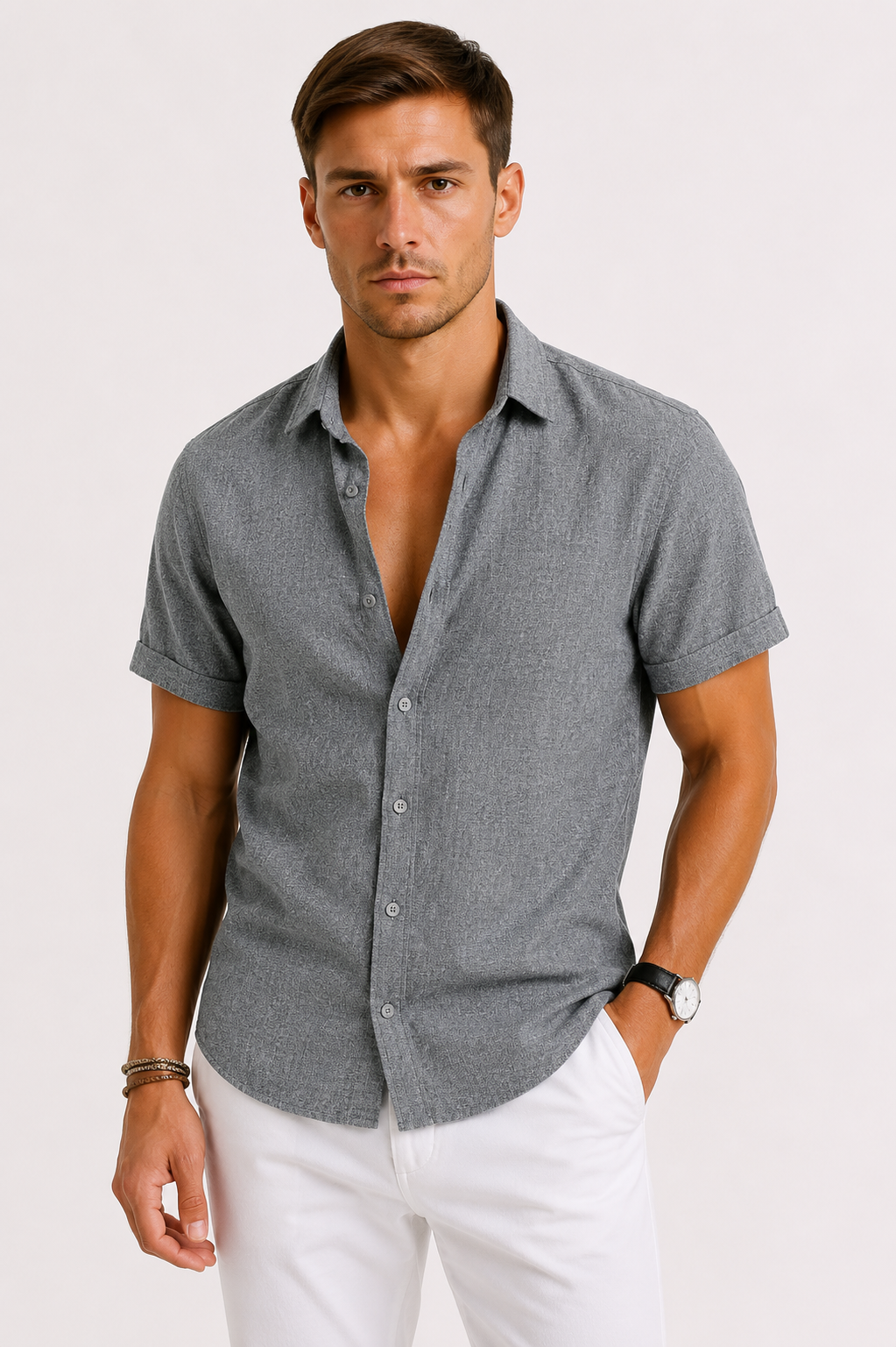 Men's Linen Shirt with Relaxed Summer Cut