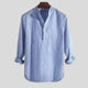 Men's Cotton-Linen Henley