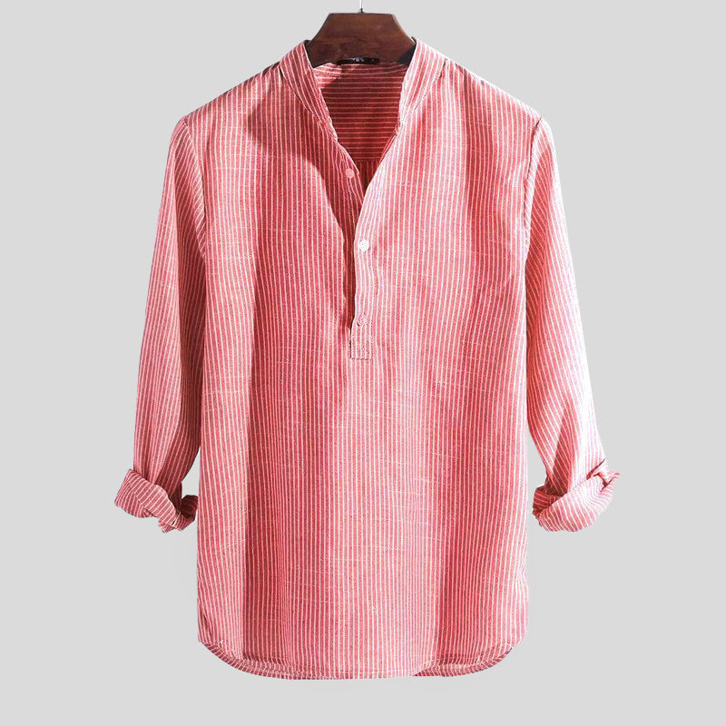 Men's Cotton-Linen Henley