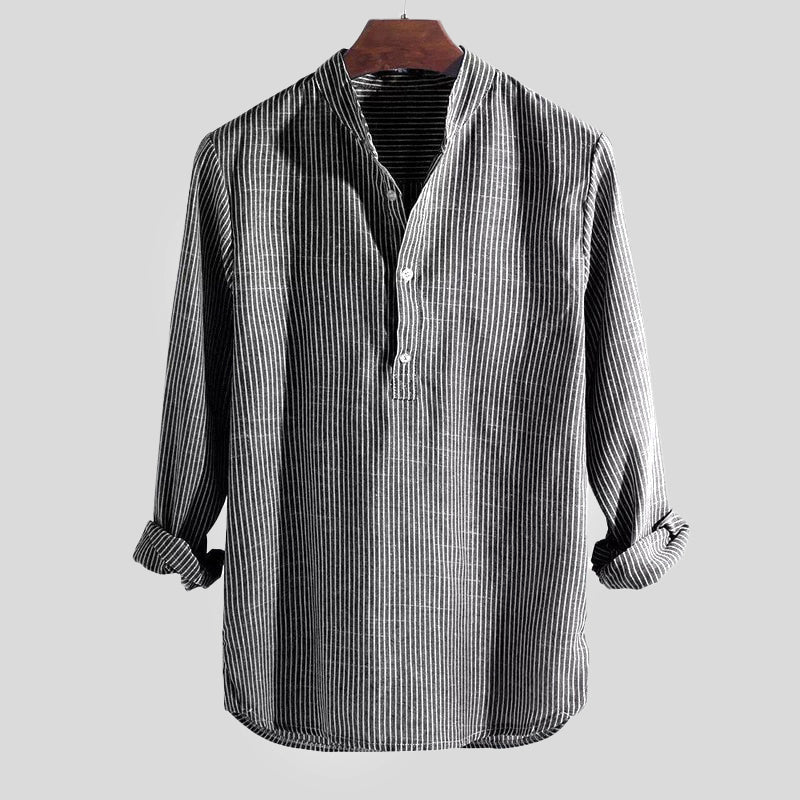 Men's Cotton-Linen Henley
