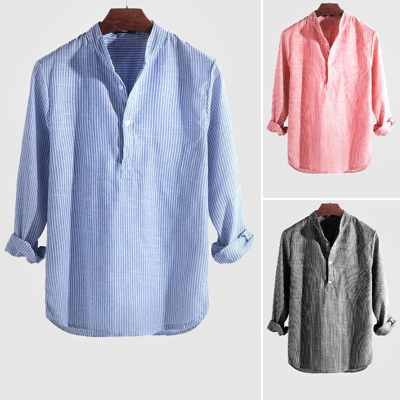 Men's Cotton-Linen Henley