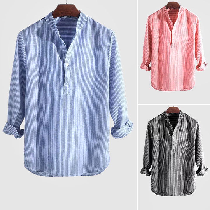 Men's Cotton-Linen Henley