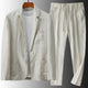 Men's Linen Two-Piece Suit Set