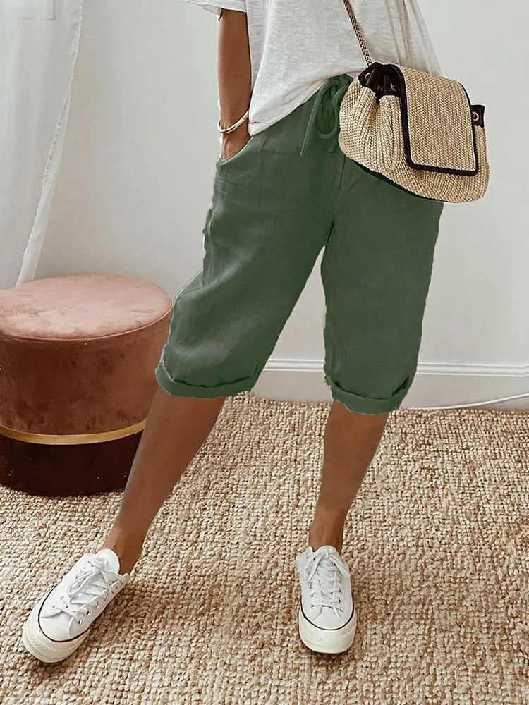 Women's BREATHABLE COTTON-LINEN COMFORT SHORTS