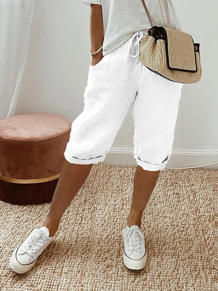 Women's BREATHABLE COTTON-LINEN COMFORT SHORTS