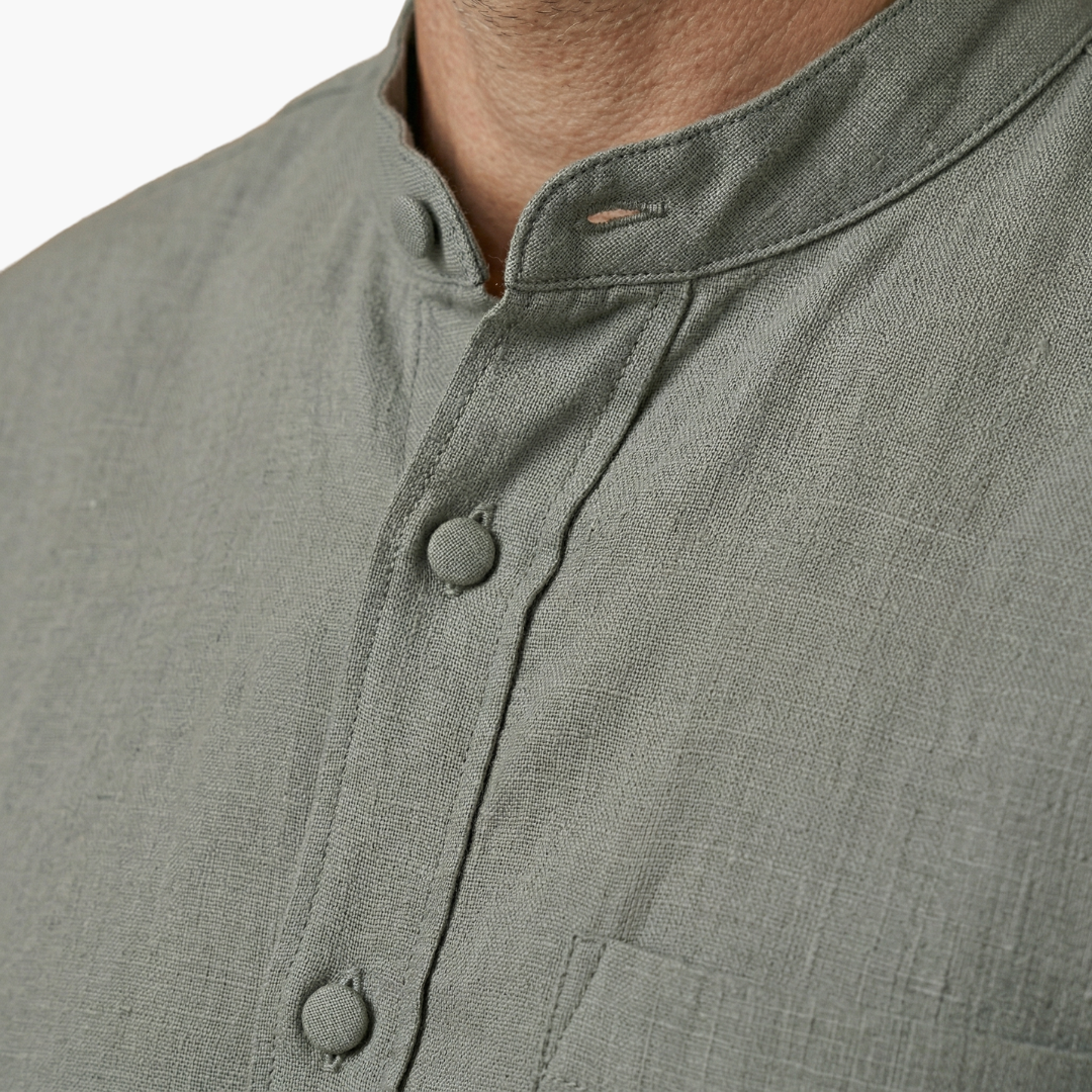 Men's Linen Short Sleeve Shirt & Trousers Set - Two-Piece Summer Outfit - Holiday Co-Ord