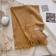 KHIONNE | Women's Soft Plain Tassel Shawl