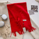 KHIONNE | Women's Soft Plain Tassel Shawl