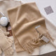 KHIONNE | Women's Soft Plain Tassel Shawl