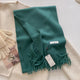 KHIONNE | Women's Soft Plain Tassel Shawl