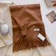 KHIONNE | Women's Soft Plain Tassel Shawl