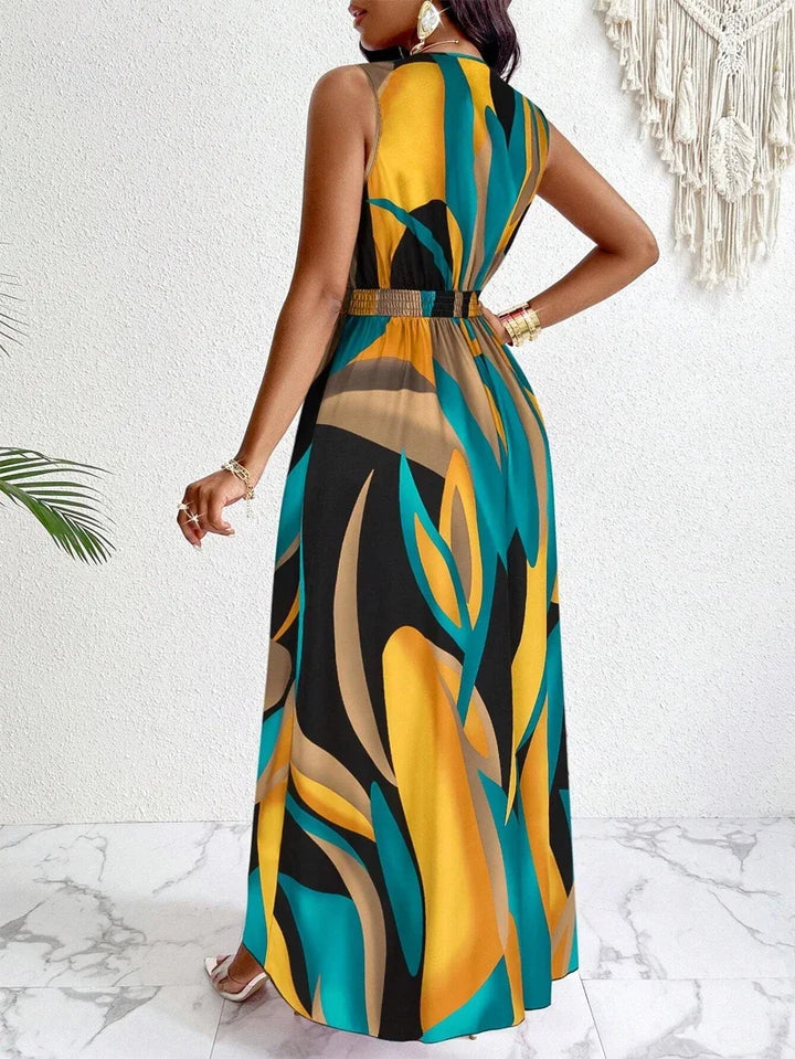 Women's V-Neck Sleeveless Floral