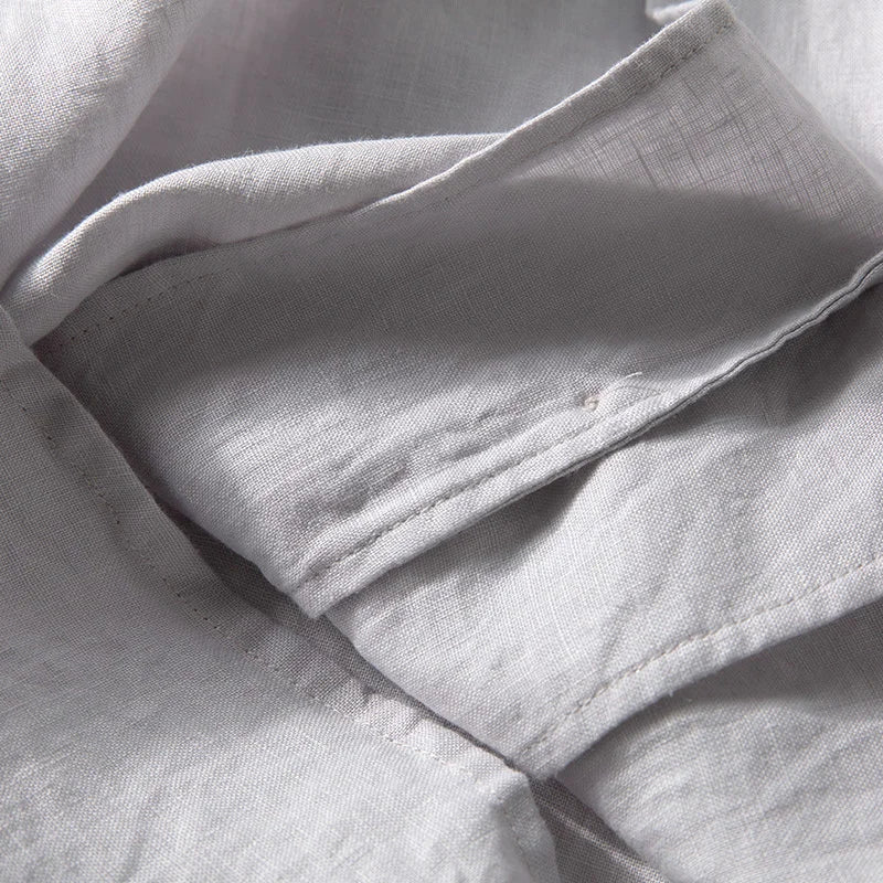 Men's Camp Collar Linen Shirt