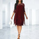 Ann | Women's Quarter Sleeve Chiffon Dress