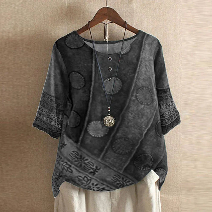 Anya | Women's Retro-Inspired Cotton Blend Blouse