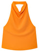 Women's Satin Halterneck Corset-Detail Open-Back Summer Top